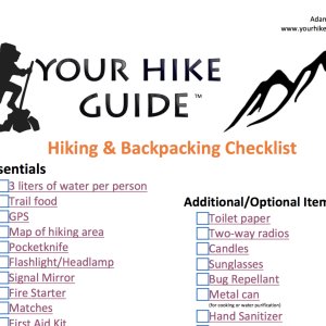 Hiking & Backpacking Checklist - Your Hike Guide